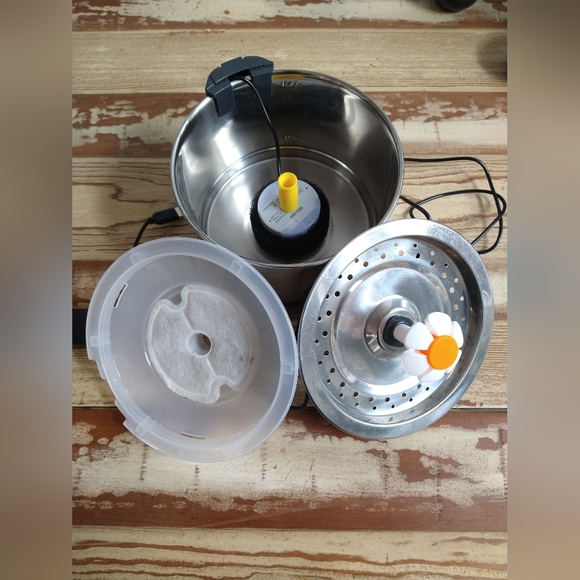 POLAME Pet Flower Water Fountain Stainless Steel - Picture 6 of 12